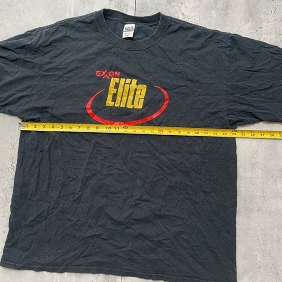 Vintage Exxon Elite Black Tshirt Anvil Tag American Oil Company Size XXL - Picture 5 of 5